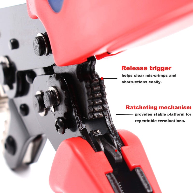 Flytuo Wire Crimping Tool for AWG24-16 (0.25-1.5mmÂ²) and Terminal Crimping Tool Works for Dupont Wire EPS,SATA,PINS MOLEX,JST Terminals - Image 4
